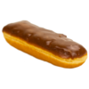 Milk Chocolate Glazed Eclair Donut realistic fake food prop by FakeFood4U