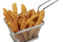 Crinkle Cut Fries In Basket realistic fake food prop by FakeFood4U