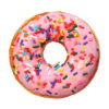 Strawberry Glazed Donut With Rainbow Sprinkles realistic fake food prop by FakeFood4U