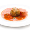 Meatball With Sauce Appetizer realistic fake food prop by FakeFood4U