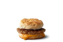 McDonalds Sausage Biscuit With Cheese realistic fake food prop by FakeFood4U