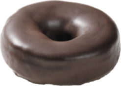 Entenmann's Chocolate Frosted Donut realistic fake food prop by FakeFood4U