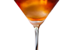 Manhattan Cocktail With Round Ice Cube realistic fake food prop by FakeFood4U