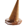 Melting Chocolate Ice Cream Cone realistic fake food prop by FakeFood4U