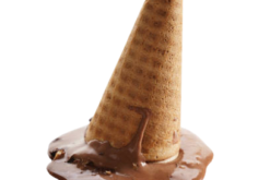 Melting Chocolate Ice Cream Cone realistic fake food prop by FakeFood4U