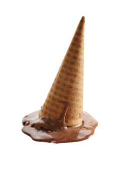 Melting Chocolate Ice Cream Cone realistic fake food prop by FakeFood4U