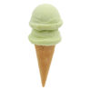 Double Scoop Pistachio Ice Cream Cone realistic fake food prop by FakeFood4U