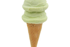 Double Scoop Pistachio Ice Cream Cone realistic fake food prop by FakeFood4U