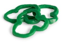 Sliced Green Sweet Peppers realistic fake food prop by FakeFood4U