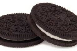 Cream Filled Chocolate Cookies realistic fake food prop by FakeFood4U