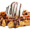 Belgium Waffle a la Mode realistic fake food prop by FakeFood4U