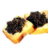 Mini Toasts With Caviar realistic fake food prop by FakeFood4U