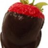 Chocolate Dipped Strawberry realistic fake food prop by FakeFood4U