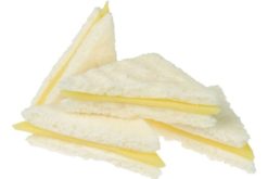 Reception Party Cheese Sandwiches On Tray realistic fake food prop by FakeFood4U