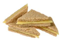 Reception Party Cheese Sandwiches On Tray realistic fake food prop by FakeFood4U