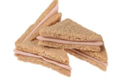 Reception Party Ham Sandwiches On White Bread realistic fake food prop by FakeFood4U