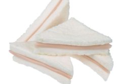 Reception Party Ham Sandwiches On White Bread realistic fake food prop by FakeFood4U