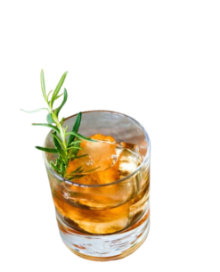 Old Fashioned Rosemary Cocktail realistic fake food prop by FakeFood4U
