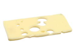 Large Slice Of Swiss Cheese realistic fake food prop by FakeFood4U