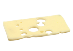 Large Slice Of Swiss Cheese realistic fake food prop by FakeFood4U