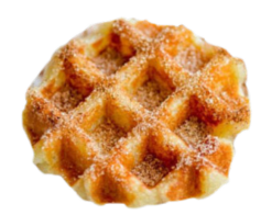 Belgium Waffle From Liege With Cinnamon Sugar realistic fake food prop by FakeFood4U