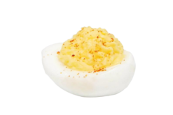 Egg Deviled With Paprika realistic fake food prop by FakeFood4U