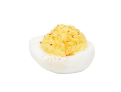 Egg Deviled With Paprika realistic fake food prop by FakeFood4U