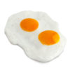 2 Large Fried Eggs realistic fake food prop by FakeFood4U