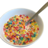 Fruity Pebbles Cereal With Milk realistic fake food prop by FakeFood4U