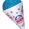 Blue Snow Cone Real Shaved Ice Details realistic fake food prop by FakeFood4U