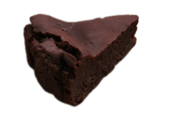 Moist Chocolate Cake Slice realistic fake food prop by FakeFood4U
