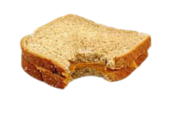 Whole Wheat Peanut Butter Sandwich With Bite realistic fake food prop by FakeFood4U