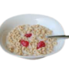 Bowl Of Cheerios With Strawberries Square Bowl realistic fake food prop by FakeFood4U