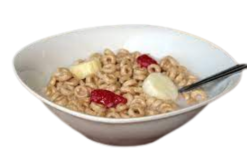 Bowl Of Cornflakes With Strawberries & Bananas realistic fake food prop by FakeFood4U