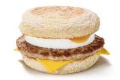McDonald’s Sausage Egg McMuffin realistic fake food prop by FakeFood4U