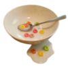 Spilled Bowl Of Fruit Loops With Milk realistic fake food prop by FakeFood4U