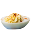 Deviled Egg With Paprika realistic fake food prop by FakeFood4U