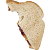 Peanut Butter & Jelly Sandwich With Bite realistic fake food prop by FakeFood4U