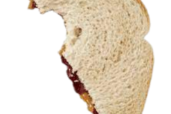 Peanut Butter & Jelly Sandwich With Bite realistic fake food prop by FakeFood4U