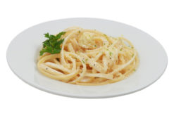 Fettuccine Alfredo realistic fake food prop by FakeFood4U