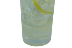 Refreshing Lemonade With Ice That Has Been Drank realistic fake food prop by FakeFood4U