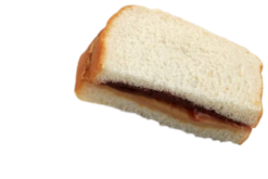 Peanut Butter & Jelly Sandwich realistic fake food prop by FakeFood4U