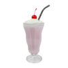 Strawberry Milkshake Metal Straw realistic fake food prop by FakeFood4U