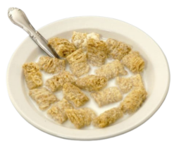 Shredded Wheat Cereal With Milk realistic fake food prop by FakeFood4U